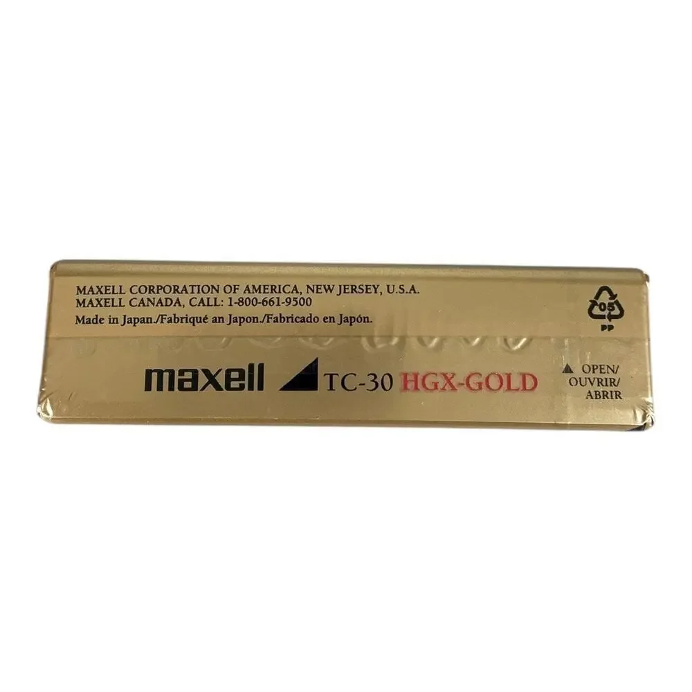 NWT Vintage Maxell HGX-Gold Premium VHS-C Camcorder Videocassette TC-30